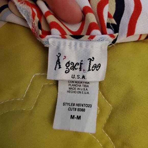 a'gaci Retro Zig Zag Cowl Tank Tee - Picture 5 of 6